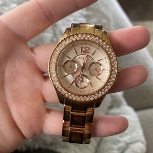 Rose Gold Fossil Watch